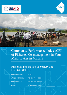 Community Performance Index of Fisheries Co-management in Four Major Lakes in Malawi
