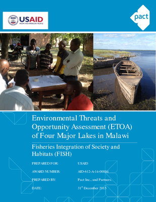 Environmental Threats and Opportunity Assessment of Four Major Lakes in Malawi