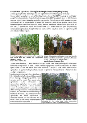 Case Study on Conservation Agriculture in Nsanje