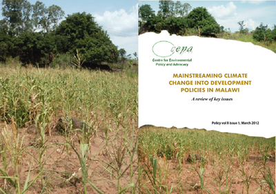 Policy Brief on Mainstreaming Climate Change into Development Policies