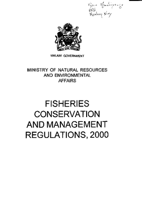 Fisheries Conservation and Management Regulations 2000