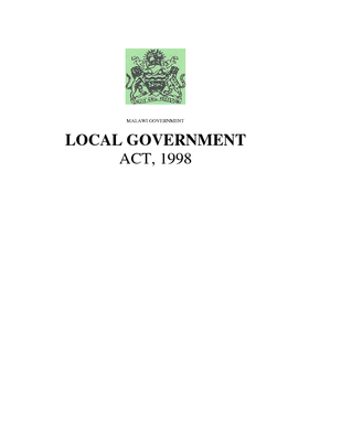 Local Government Act 1998
