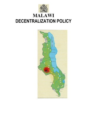 Malawi Decentralization Policy 1998