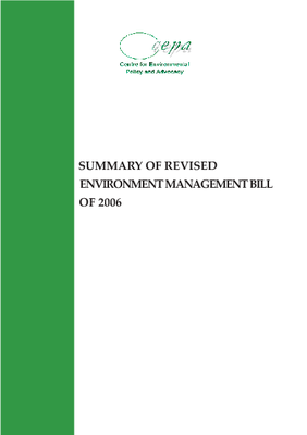 Summary of Revised Environment Management Bill 2006